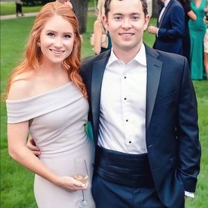 Dessy After 6 Bridesmaid Dress in Taupe